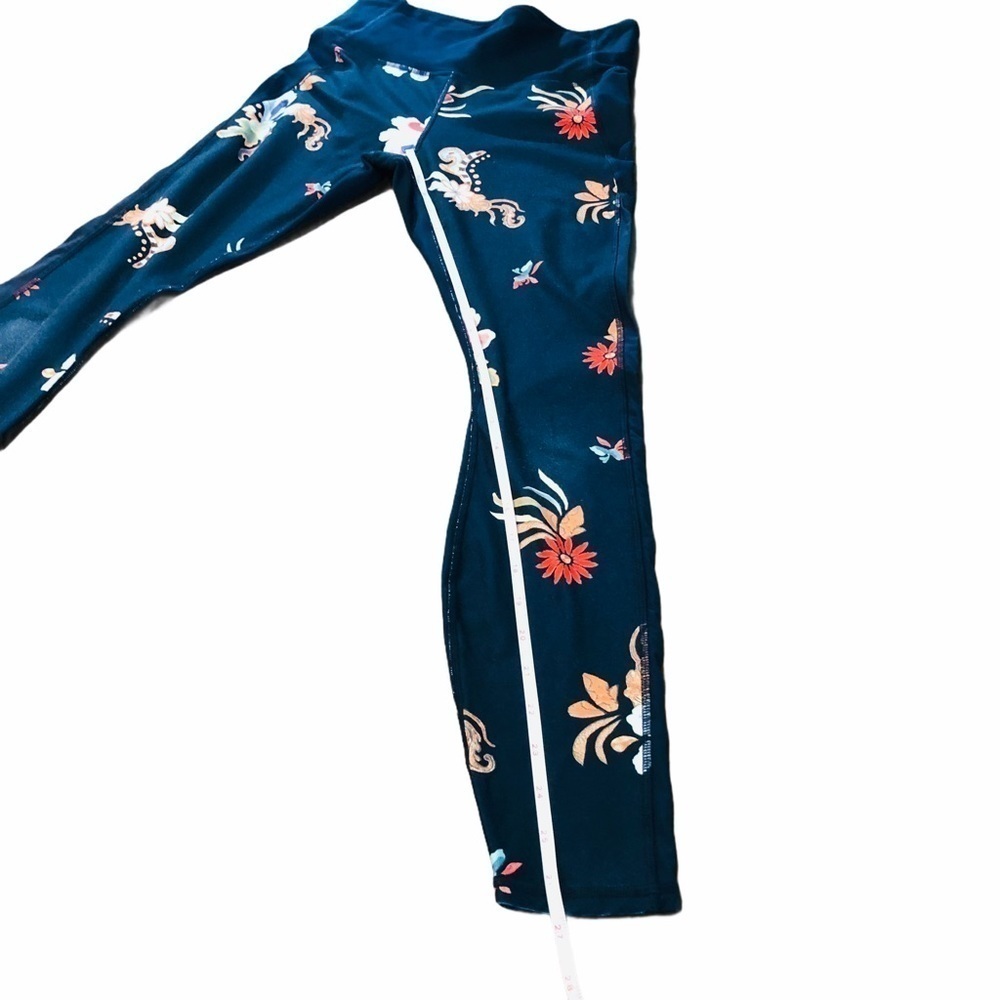 ATHLETA - WOMENS BLUE FLORAL LEGGINGS SIZE SMALL - Picture 5 of 9